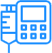 Icon showing a syringe and a digital screen.